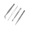 4 Pce Stainless Steel Tweezers Set