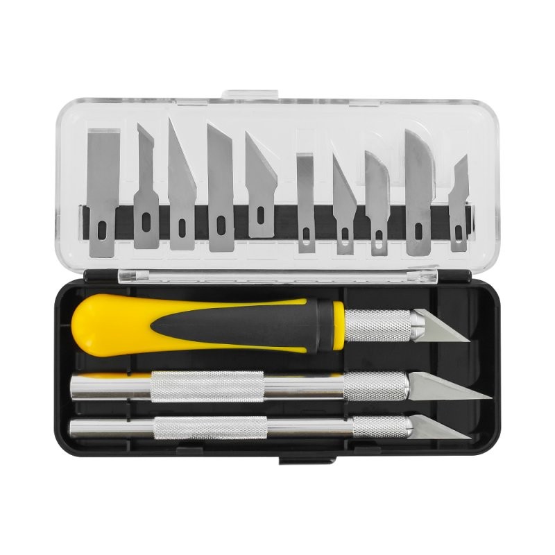 BLADE PRO 16 Piece Hobby Knife Set | Versatile Blades & Handles | Classic  Wooden Box 7 x 3 x 1 5/8 (17.8 cm x 7.6 cm x 4.1 cm) | Essential  Crafting