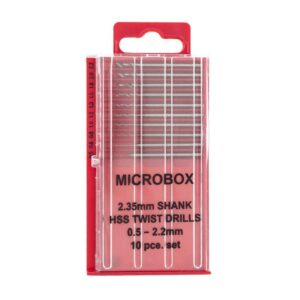 Rotacraft 10 Pce Microbox Shank Drill Set (0.5 – 2.2mm)