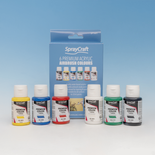 Spraycraft 6 Premium Acrylic Airbrush Colours (32ml)